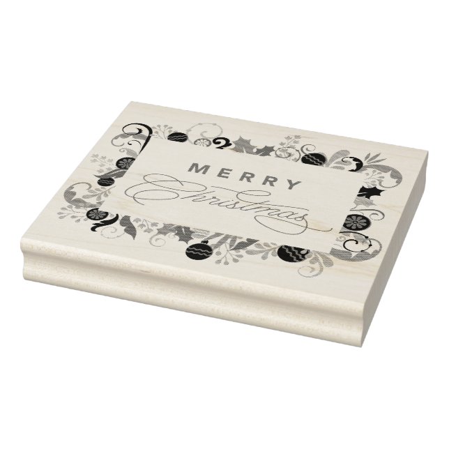    Elegant Journalling Scrapbooking Merry Christma Rubber Stamp (Stamp)