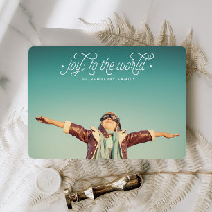 Elegant Joy Holiday Photo Card