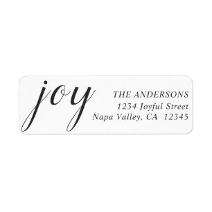 Elegant Joy Return Address