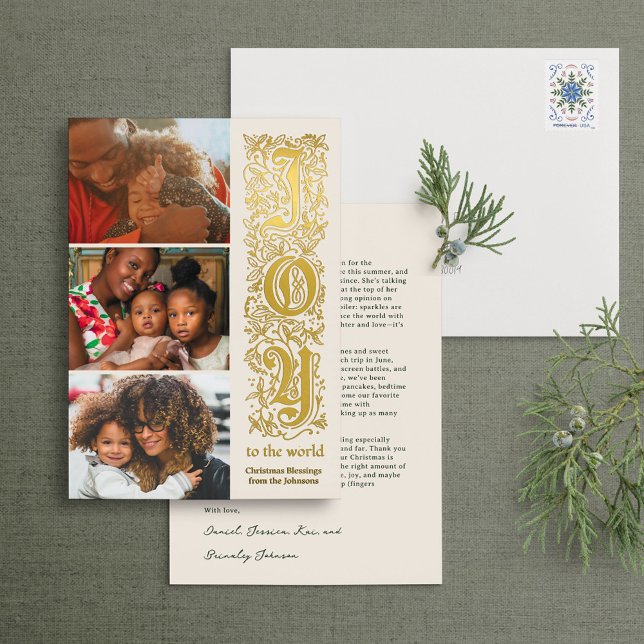 Elegant “Joy to the World” Multi-Photo Christmas (Creator Uploaded)