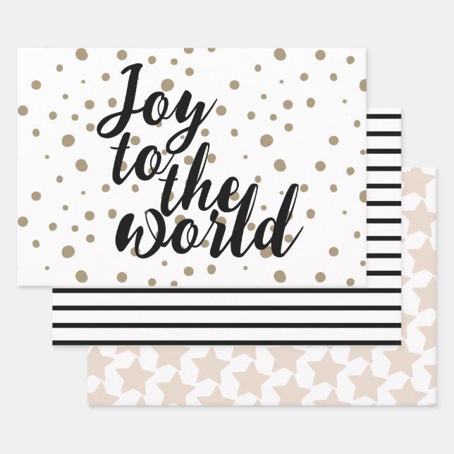 Elegant Joy to the world  Wrapping Paper Sheet (Set)
