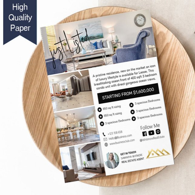 Elegant Just Listed Real Estate  Flyer (Creator Uploaded)