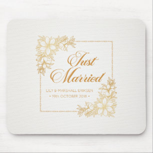 Elegant Just Married Wedding Mousepad