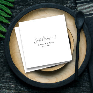 Elegant 'Just Married' Wedding - Personalised Napkin