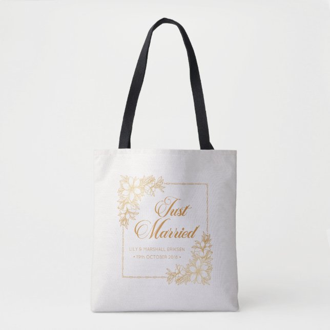 Elegant Just Married Wedding | Tote Bag (Front)