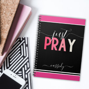 Elegant just pray name notebook