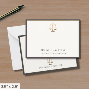 Elegant Justice Scale Legal Card