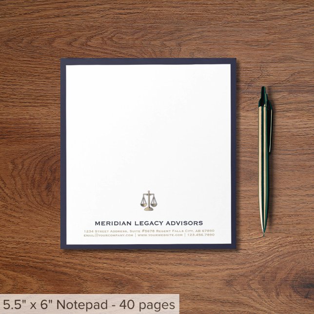 Elegant Justice Scale Logo Notepad (Creator Uploaded)