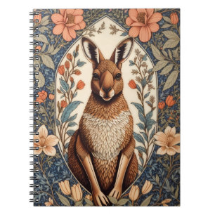 Elegant Kangaroo William Morris Inspired  Notebook