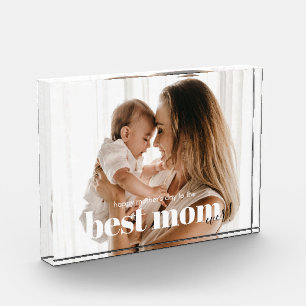 Elegant Keepsake Best Mum Ever Photo Block