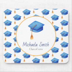 Elegant Keepsake Blue High School Graduation Mouse Mat