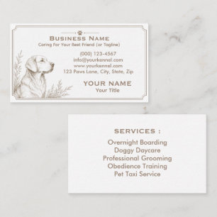 Elegant Kennel Customisable  Business Card