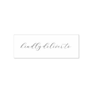 Elegant Kindly Deliver To Wedding Envelope  Self-inking Stamp