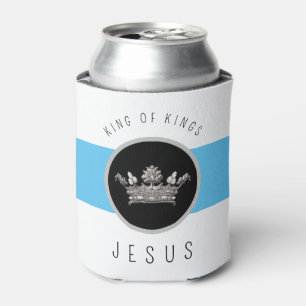 Elegant King of Kings Jesus Crown Christian Can Cooler