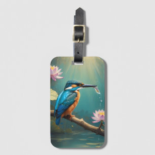 Elegant Kingfisher Bird Luggage Tag