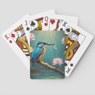 Elegant Kingfisher Bird Playing Cards