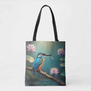 Elegant Kingfisher Bird Tote Bag