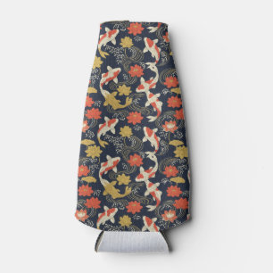 Elegant Koi Fish and Lotus Pattern Bottle Cooler