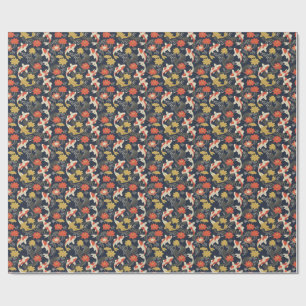 Elegant Koi Fish and Lotus Pattern Wrapping Paper