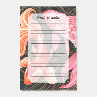 Elegant Koi Fish Japanese Watercolor Post-it Notes