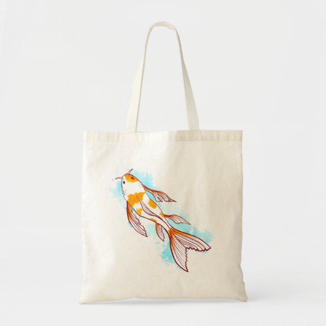 Elegant Koi Fish Painting  Tote Bag (Front)
