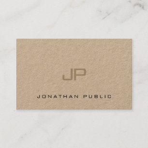Elegant Kraft Simple Modern Design Artistic Plain Business Card