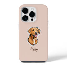 Elegant Labrador Retriever Custom Photo Blush Pink