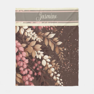 Elegant Laburnum Cascade Fleece Blanket