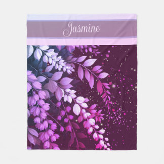 Elegant Laburnum Cascade Fleece Blanket