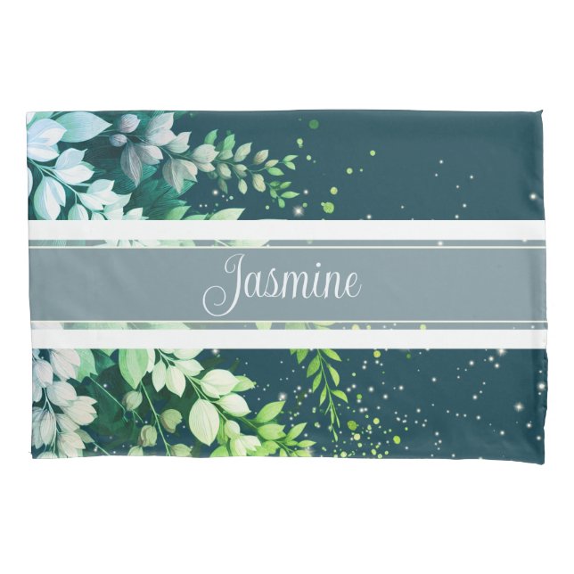 Elegant Laburnum Cascade Pillowcase (Front-Left)