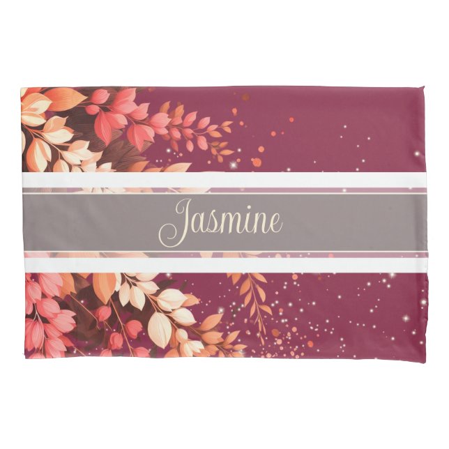 Elegant Laburnum Cascade Pillowcase (Front-Left)