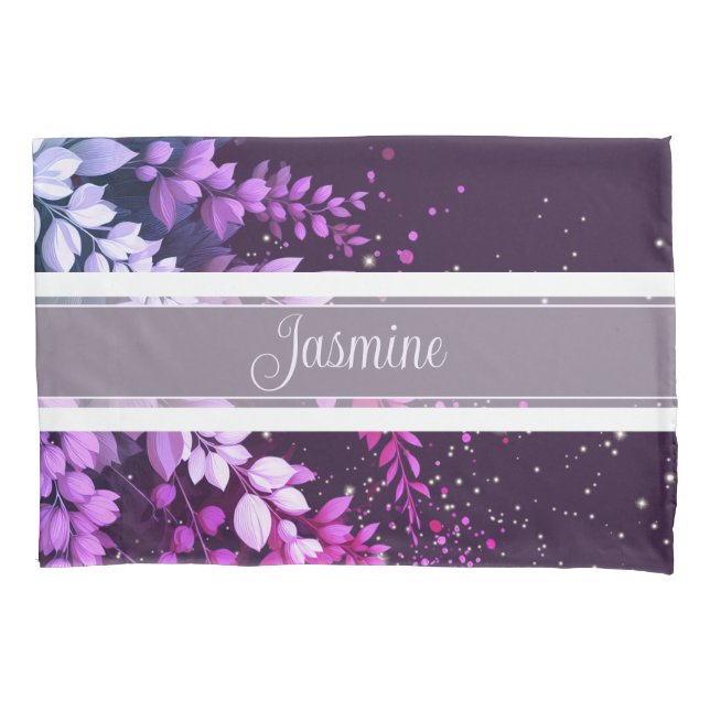 Elegant Laburnum Cascade Pillowcase (Front-Left)