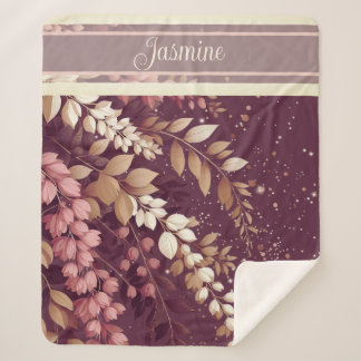 Elegant Laburnum Cascade Sherpa Blanket