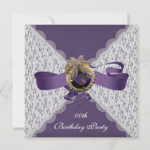 Elegant Lace Birthday Party Invitations