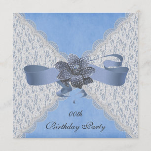 Elegant Lace Birthday Party Invitations