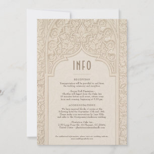 Elegant Lace Design Wedding Islamic Motifs Info Invitation