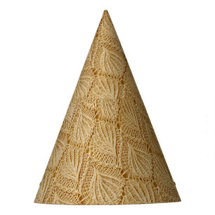 Elegant lace fabric: textured patterns. party hat