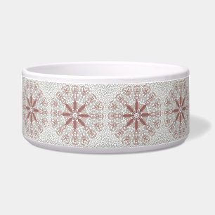 Elegant Lace Floral Ceramic Pet Bowl