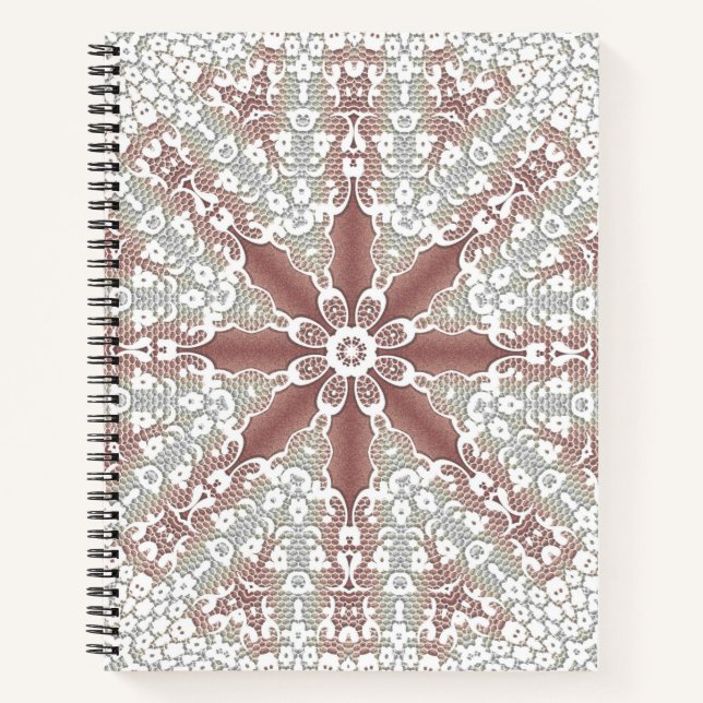 Elegant Lace Floral Notebook (Front)