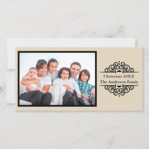 Elegant Lace Horizontal Christmas - Photo Card