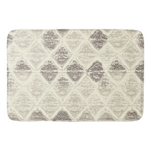 Elegant Lace-Inspired Geometric Pattern Bath Mat