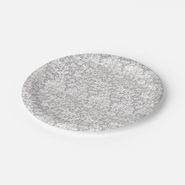 Elegant Lace Paper Plate (Angled)