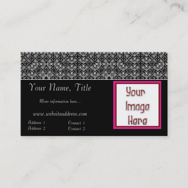 Elegant Lace Topper Add Your Photo Business Cards (Front)