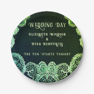 Elegant Lace" Wedding Invitation Collection  Paper Plate