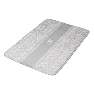 Elegant Lace with (or without) Initial Bath Mat
