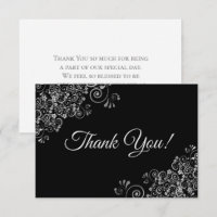 Elegant Lacy Silver & Black Simple Wedding