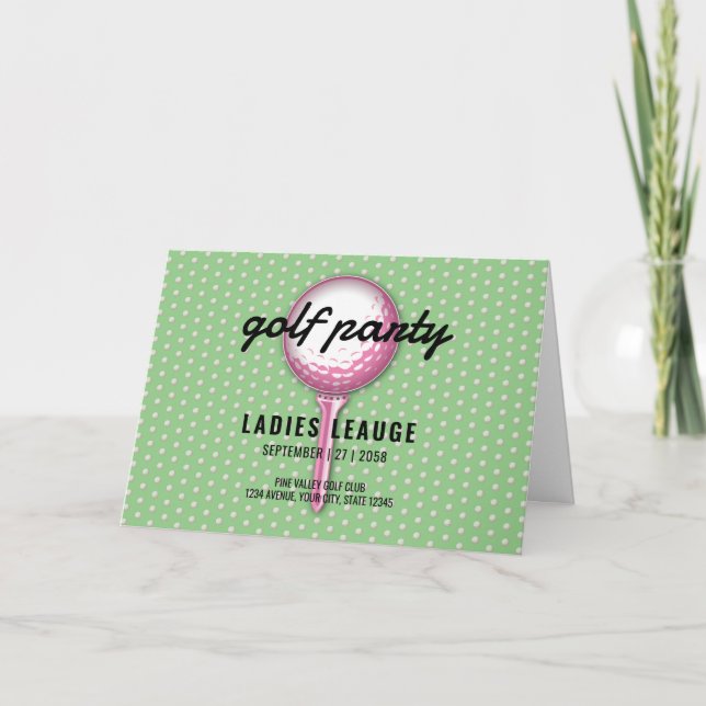 Elegant Ladies Golf Party Design Invitation (Front)