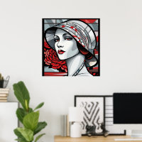 Elegant lady Art Deco lovers 
