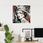 Elegant lady Art Deco lovers  Poster<br><div class="desc">Elegant lady Art Deco lovers Poster</div>