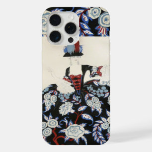 ELEGANT LADY FLORAL DRESS WITH BLACK WHITE FLOWERS iPhone 15 PRO MAX CASE